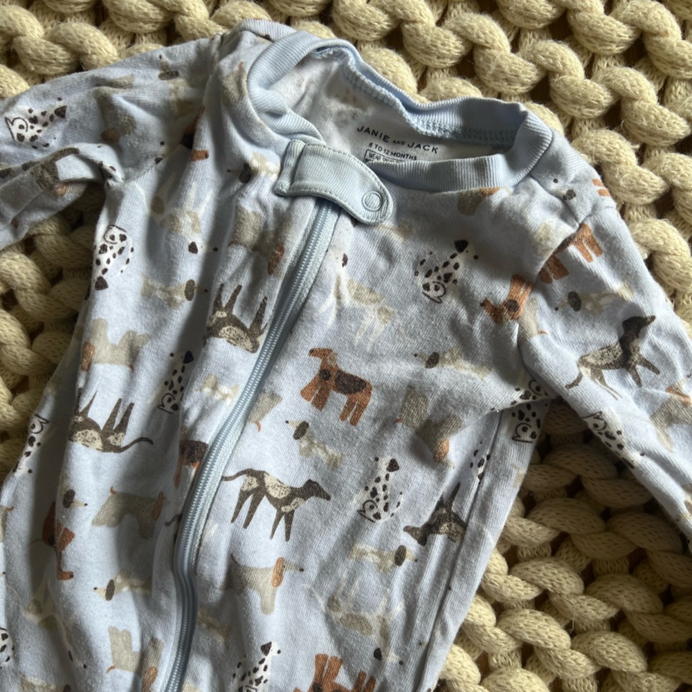 Janie and Jack 6-12m puppy zipper sleeper